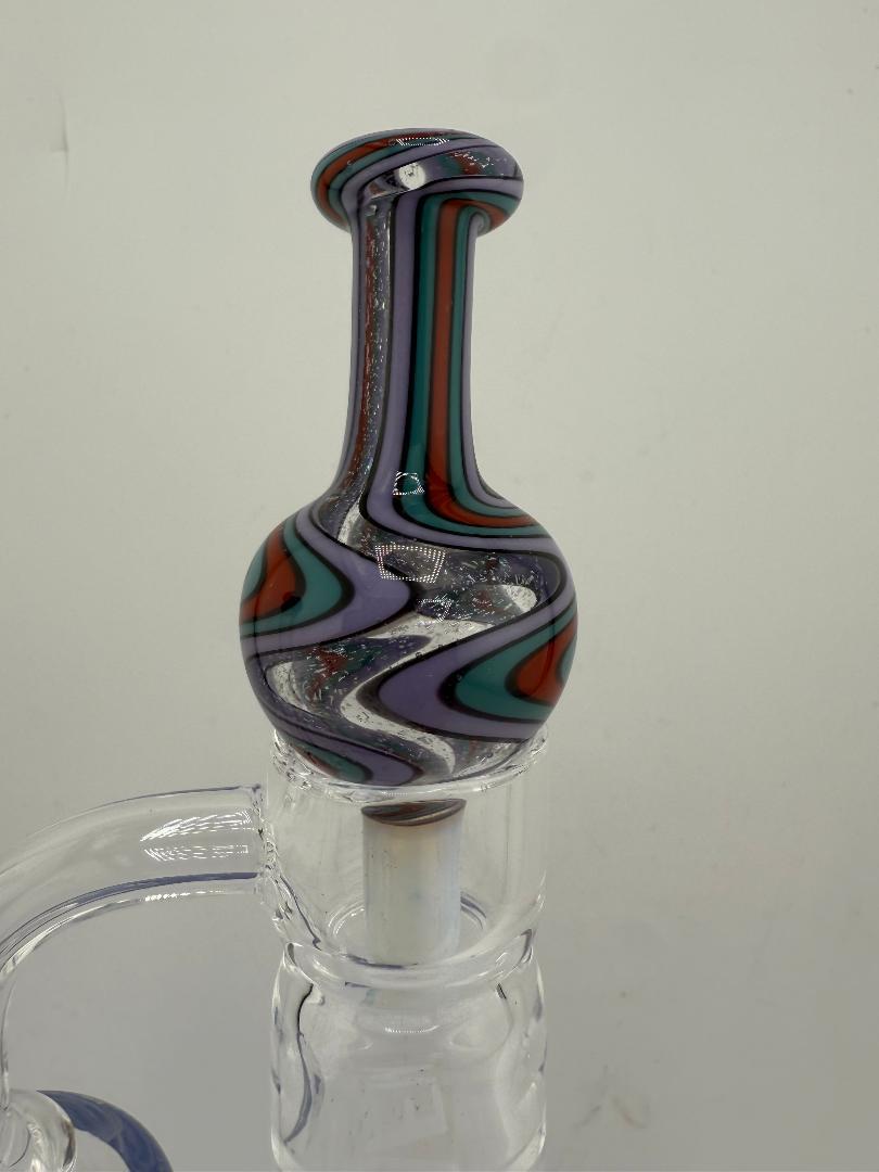 Highgrade Glass Teal Pink Red Bubble Cap