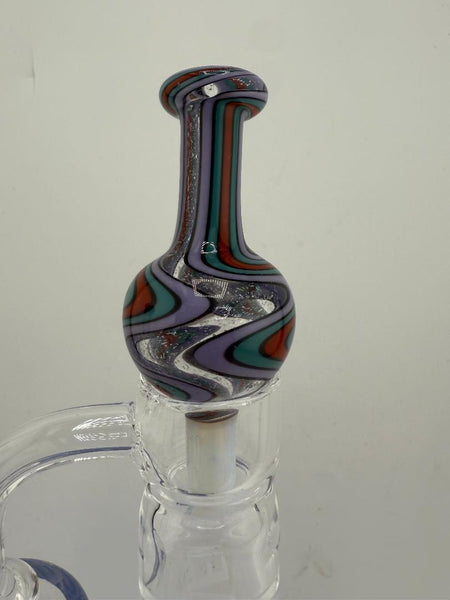 Highgrade Glass Teal Pink Red Bubble Cap
