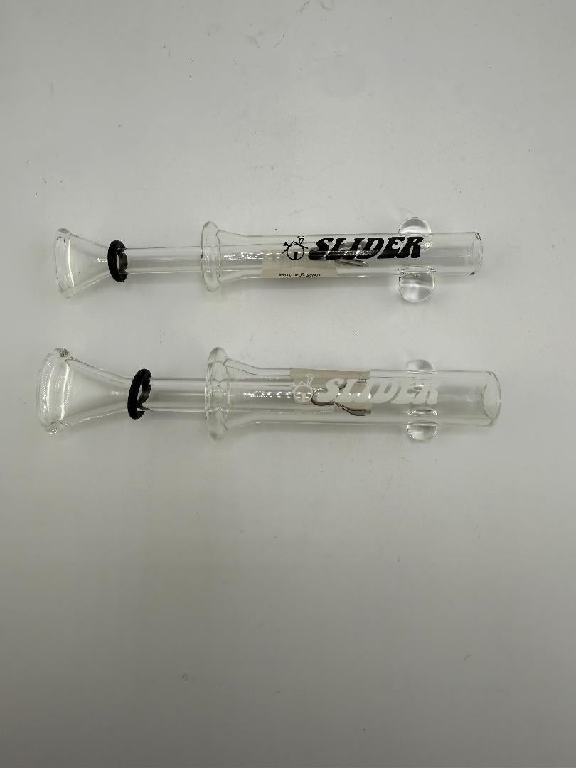 Home Blown Glass Naked Slider in Blunt and Magnum sizes, handcrafted for smooth sessions and minimalist design.