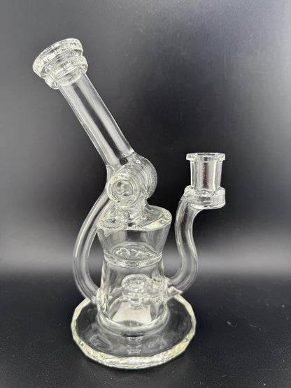 Domer Glass Faceted Blooper W/ Bubble Dumper Clear 10mm