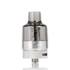 VooPoo PNP Pod Tank in stainless steel with transparent tank showcasing coil design.