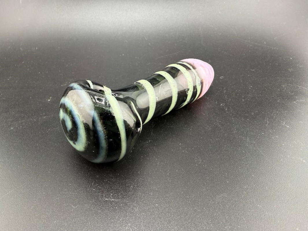 3.5" Slime Honeycomb Hand Pipe in vibrant colors, showcasing a unique design for smooth smoking hits.