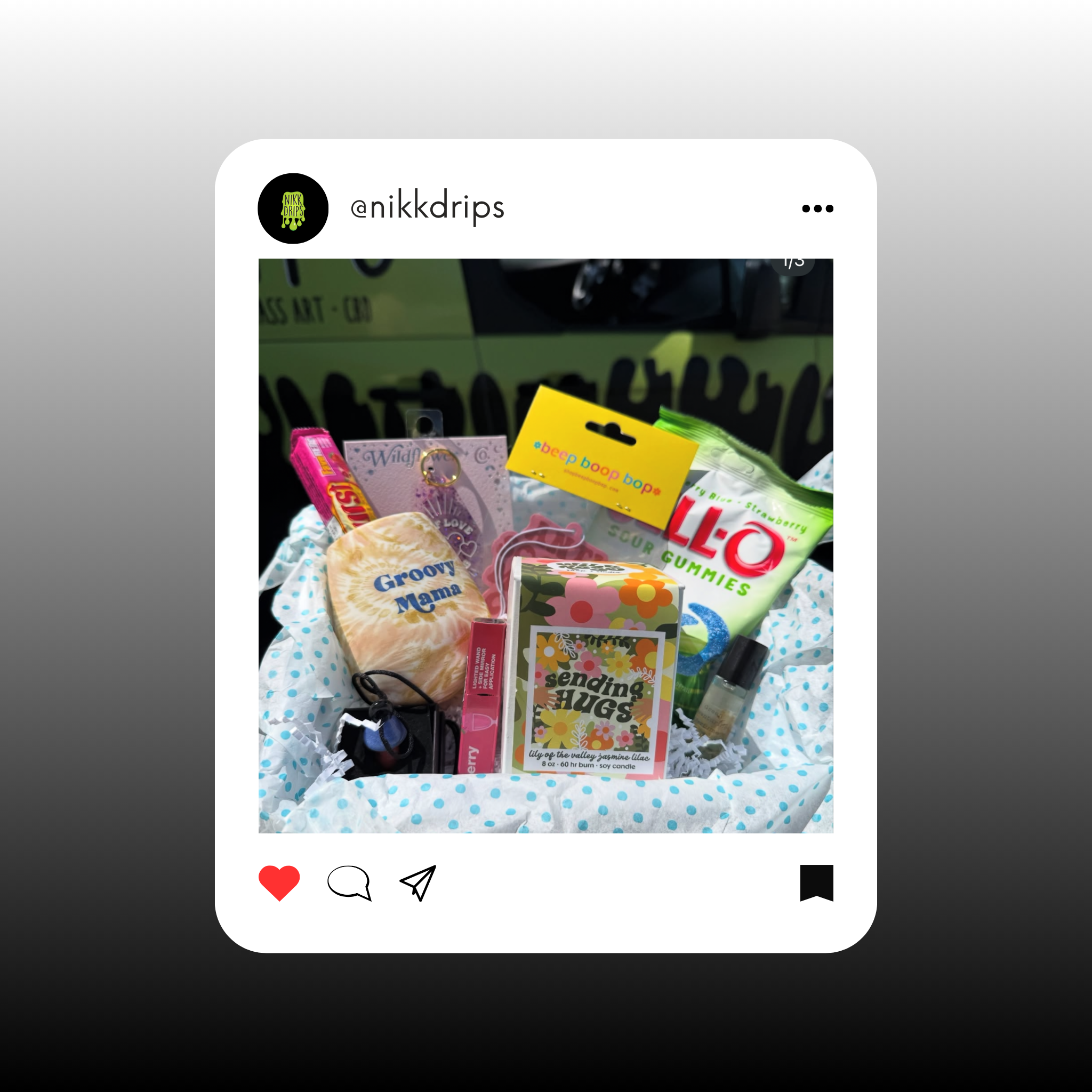 Colorful gift basket filled with snacks, beauty products, and heartfelt notes for thoughtful gifting.