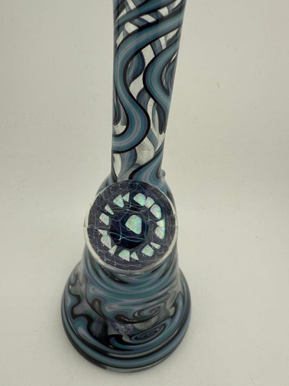 Highgrade Glass Heady Grommet Mini Tube 10mm 45° Teal