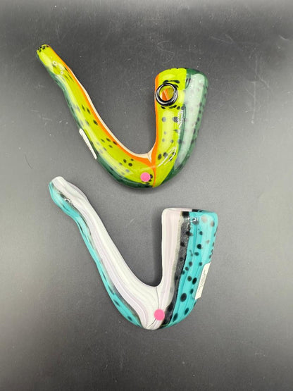 Filla John Glass Sherlock Pipe - Perch / Trout Fish