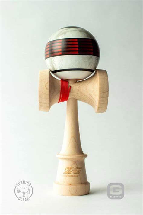 Sweets Kendama Zack Gallagher G Shape in Cushion Clear, featuring a larger ken and vibrant design for enhanced play.