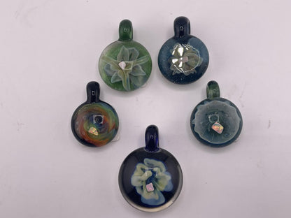 Danny W Glass Pendat - Encased Opal