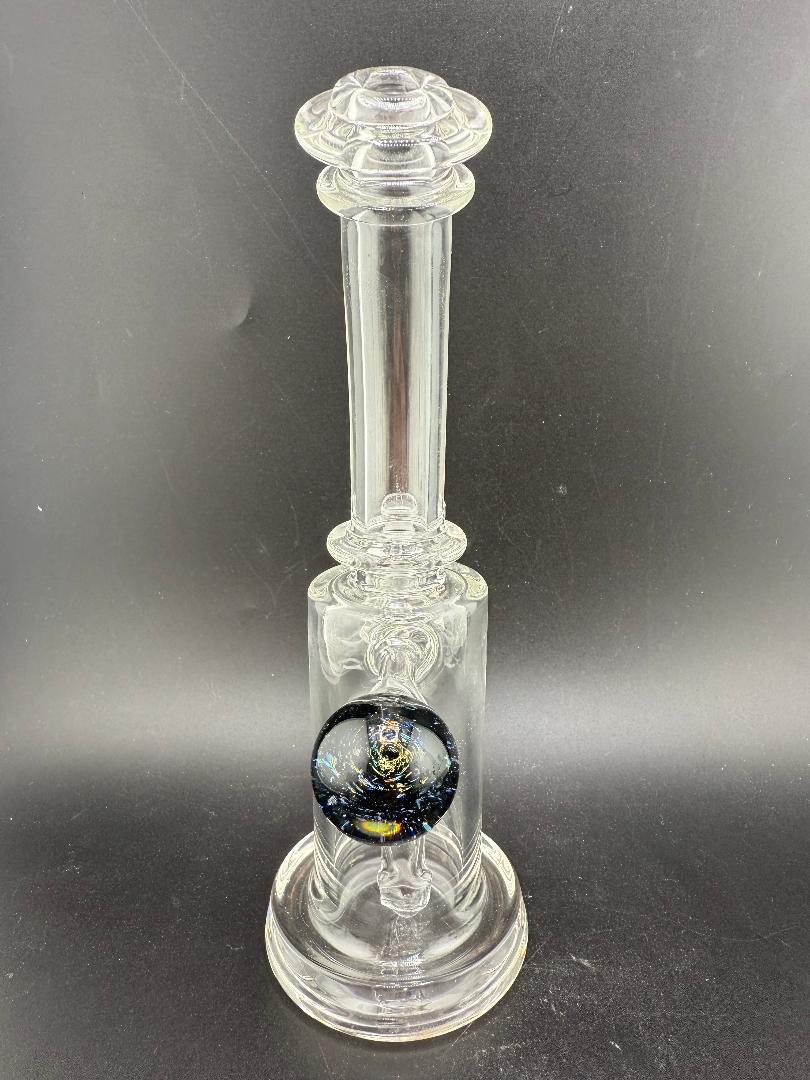 Crondo Glass Clear Banger Hanger w/ Dichro Marble 14mm 90°