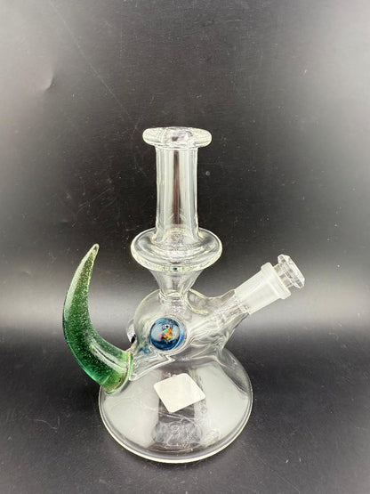 Pugsley Glass Straight Neck Jammer Rig w/ Colored Horn & Opal 10mm 45°