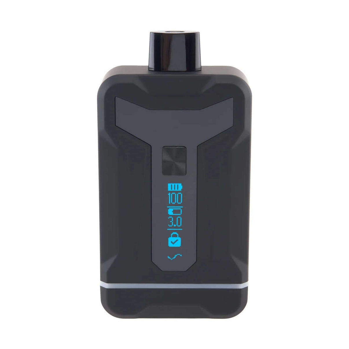 Ooze Duet 510 Battery with digital screen, voltage control, and airflow switches for dual cartridge use.