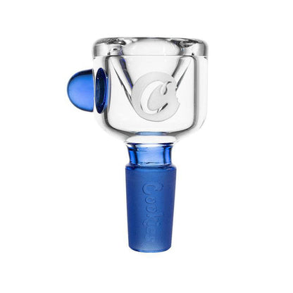 Cookies Classic Bowl 14mm, durable hand-blown borosilicate glass bowl piece with unique blue accent.