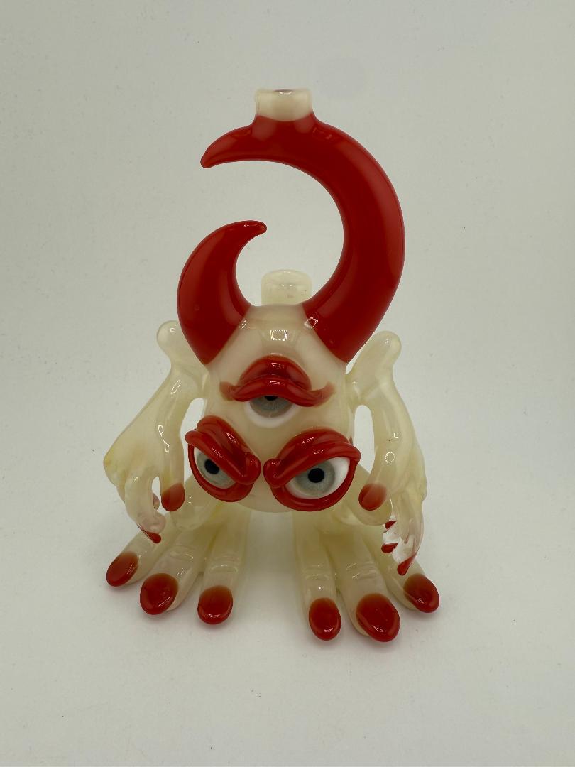 Jarvis Glass Red & White Warrior 10mm 90°