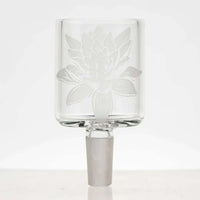 Empire Glass Proxy Slide Adapter 14mm with floral design, enhancing smoking setups with versatility.