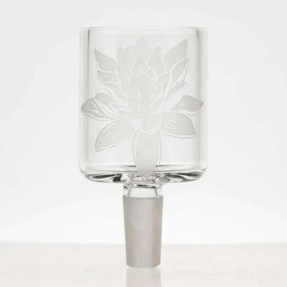 Empire Glass Proxy Slide Adapter 14mm with floral design, enhancing smoking setups with versatility.