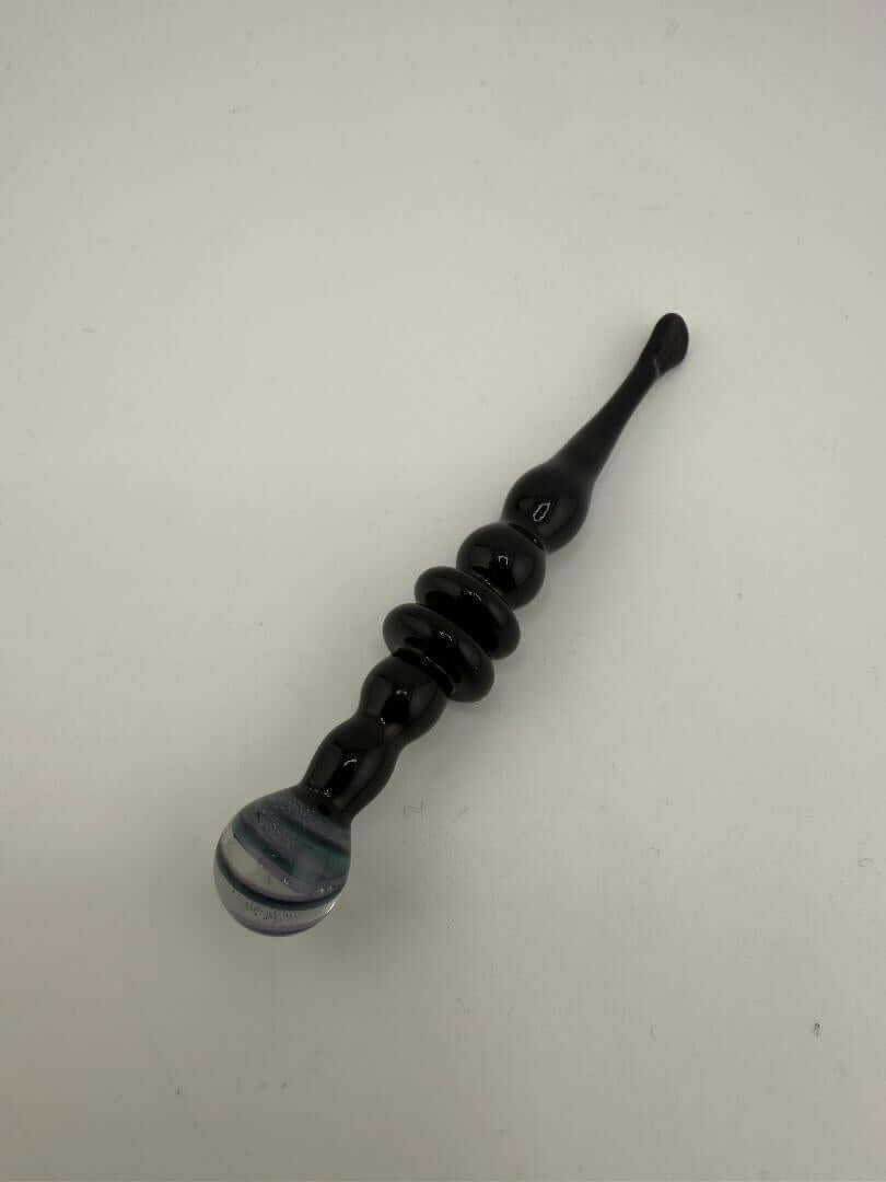 Paulson Pieces American glass Spokane WA 1 piece swirl dab tool black swirl small