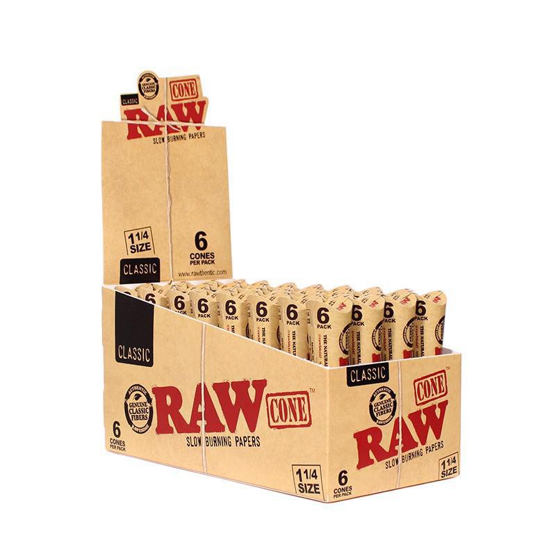 RAW Rolling Papers  1 1\4 Cones 6pc