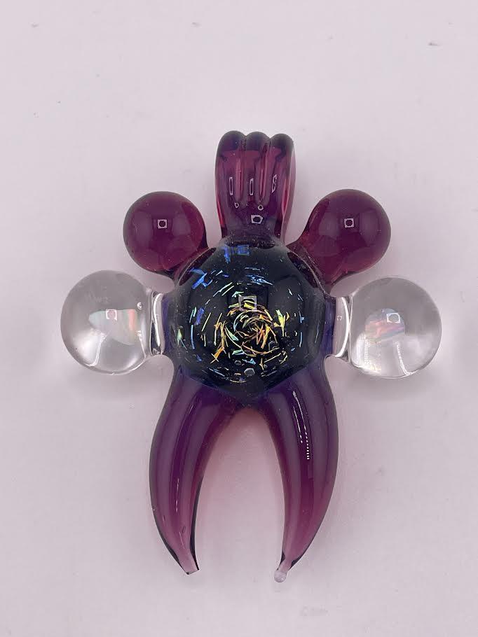 Crondo Glass Pendant - Space Key w/ Opals
