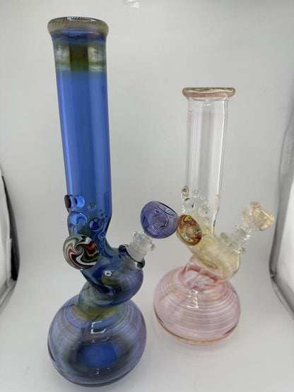 JP Killman Glass Flower Beaker - Bent Neck Fumetech