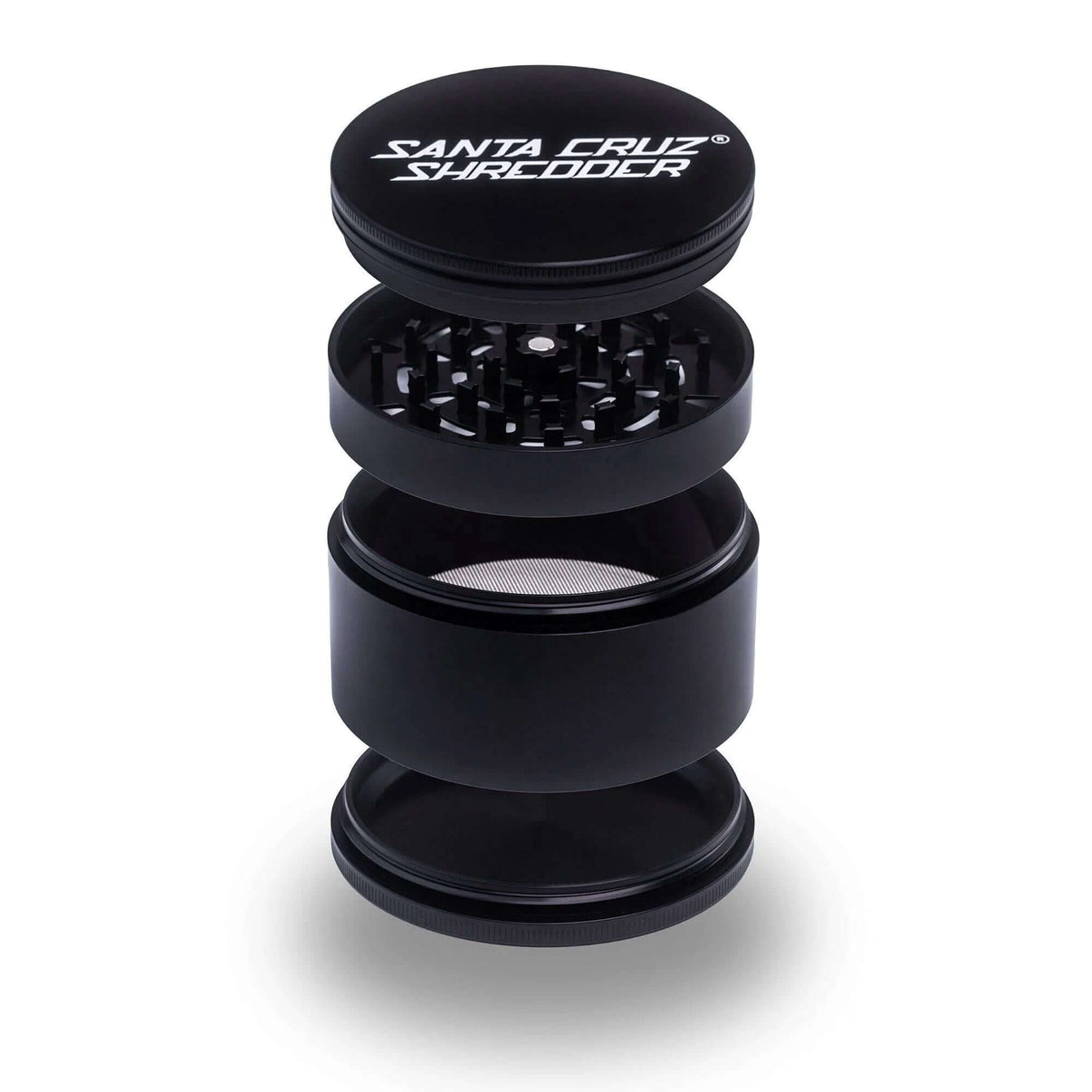 Santa Cruz Shredder 4-Piece Jumbo Grinder showing its layered design and precision grinding capabilities.