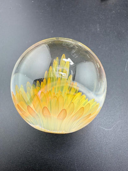 McDoogIe Glass Marble – 36mm Gold Fume Implosion