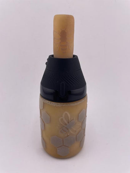 Brando Glass Puffco Proxy Core Accessory -  Bee Hive Honey Comb Base & Mouth Piece  ( Yellow )