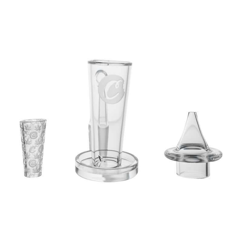 Cookies Drip Banger set with quartz banger, drip cap, and terp spinner cone for enhanced dabbing experience.