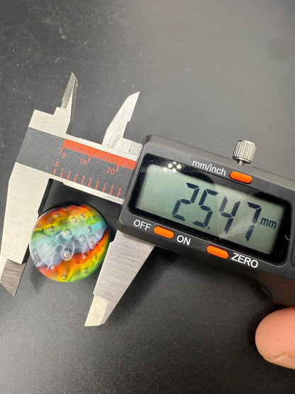 Danny W Glass Marble - 25mm Rainbow Bubble Trap