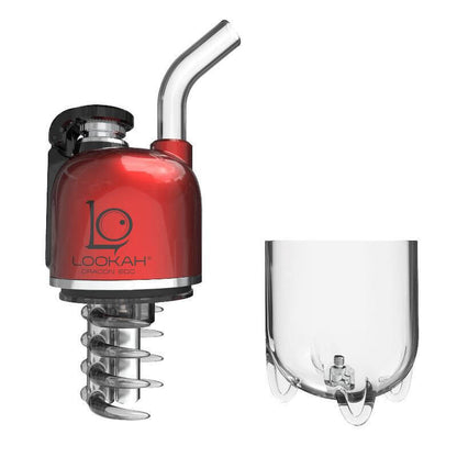 LOOKAH Dragon Egg electric dab rig, portable and stylish design, featuring a unique red color for vaping enthusiasts.