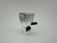 Paulson Pieces Glass Shot Glass with Tektite Accent – Handcrafted Glass Art