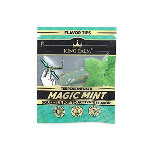 King Palm Terpene Infused Tips Magic Mint flavor pack for enhanced smoking experience.