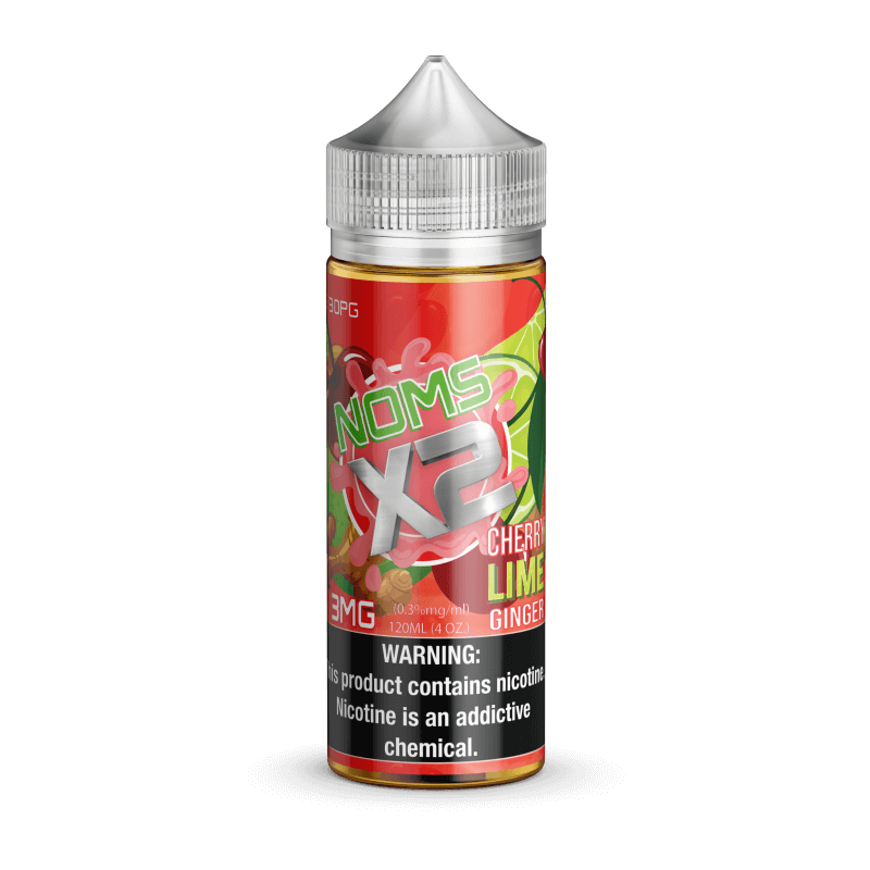 NOMS X2 120ml Cherry Lime Ginger Premium E-Liquid for a smooth vaping experience.