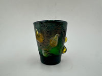 Paulson Pieces Green Glass Shot Glass with Horns – Handcrafted Glass Art