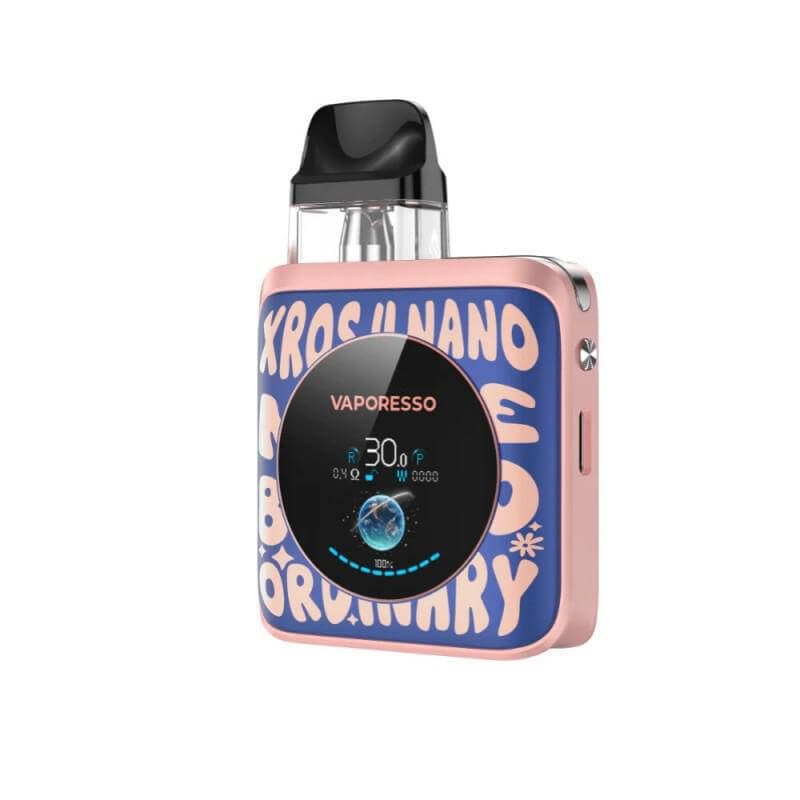 Vaporesso XROS 4 Nano pod system with 1.3" TFT color display and adjustable airflow in a stylish design.
