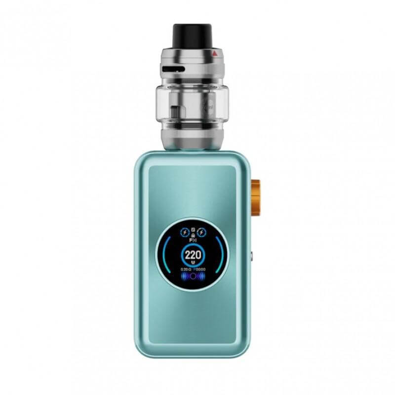 Vaporesso GEN Max Kit in teal color with iTank T, featuring digital display and top filling design.