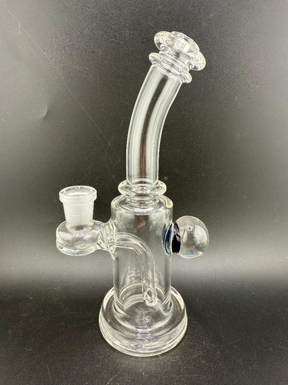 Crondo Glass Clear Banger Hanger w/ Dichro Marble 14mm 90°