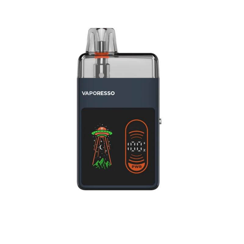 Vaporesso Eco Nano Pro device with dynamic display and unique UFO graphics, designed for smooth vaping experience.