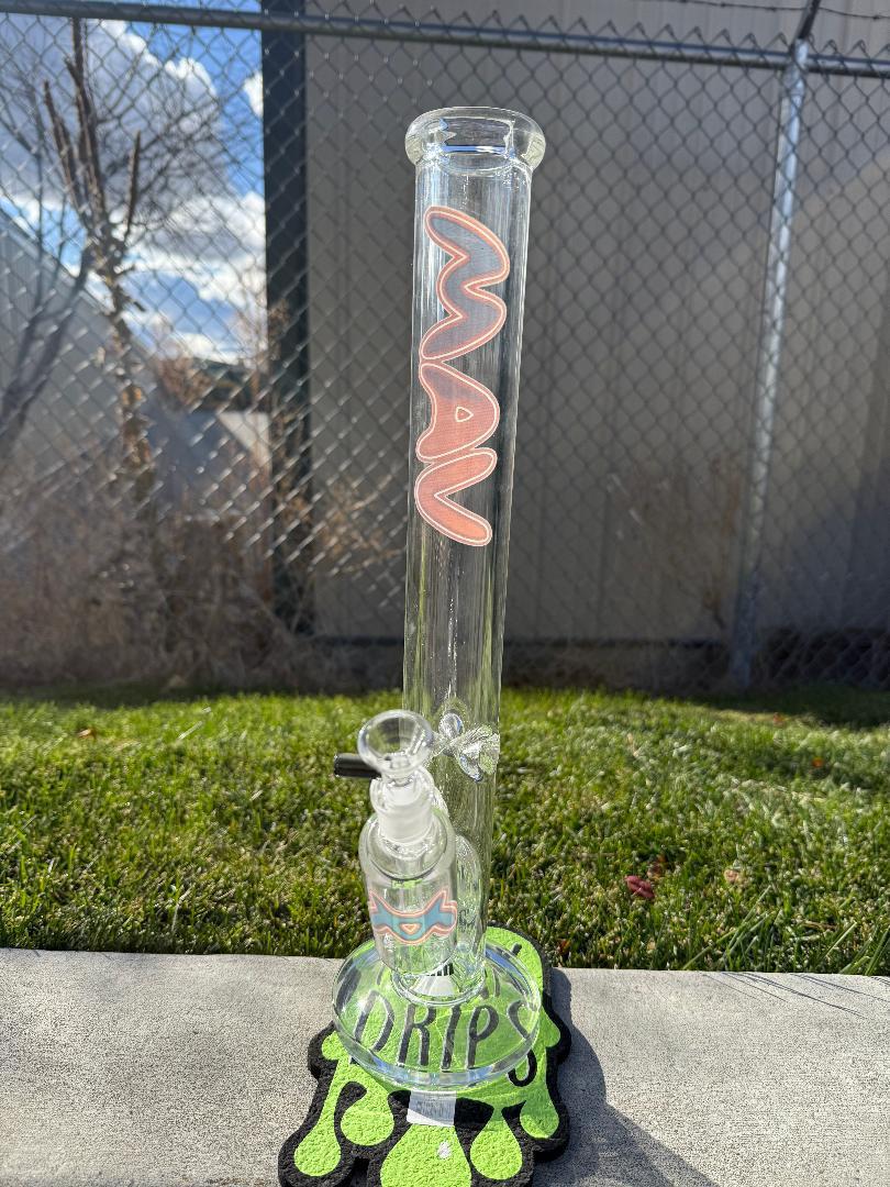 MAV Glass 18" Straight Tube Ash Catcher Combo 14mm 45°