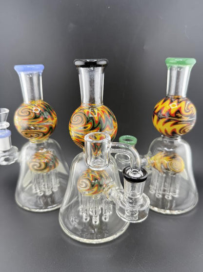 Import Glass Wig Wag Tree Perk 7" 14mm 90°