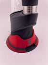Puffco Peak Pro stabilizer base in red and black, enhancing stability and style for optimal performance.