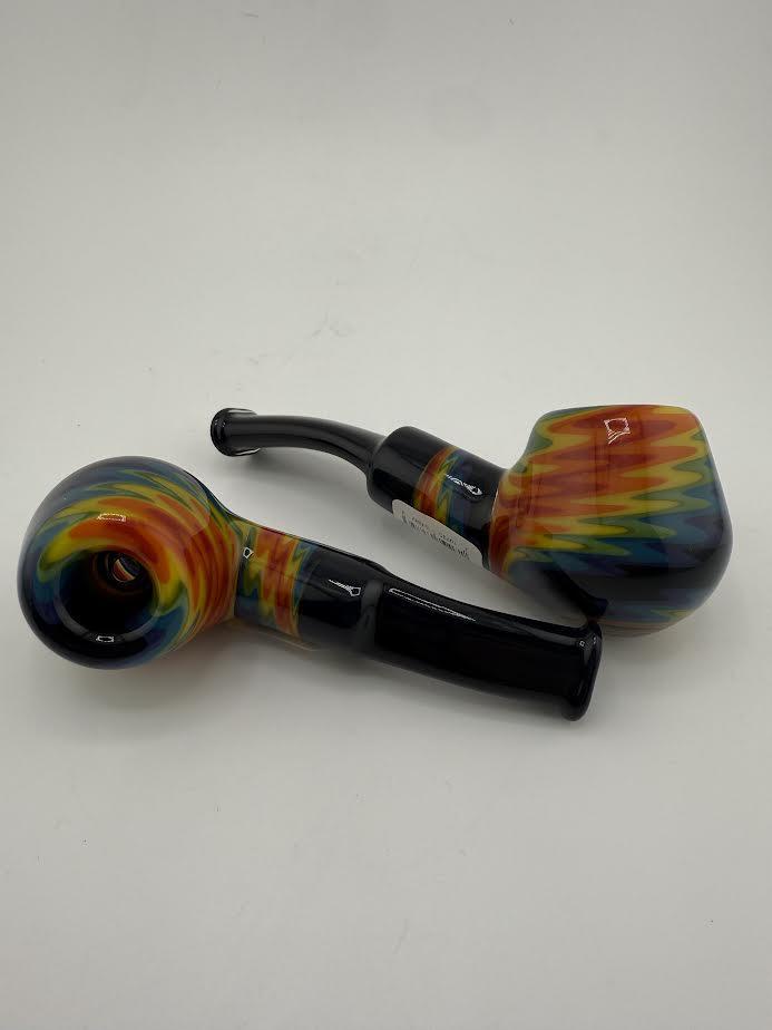 Colorful Mcdoogle Gentleman's pipes featuring unique swirl designs and elegant shapes, perfect for collectors.