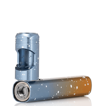DazzLeaf HANDii VV 510 Thread Battery in blue and orange, featuring a slim design and magnetic top cap for protection.