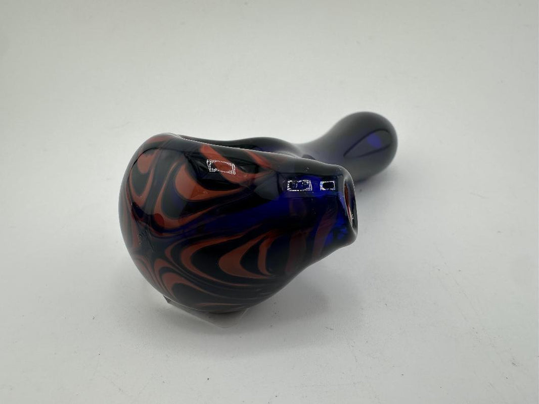 Phranq Glass Dry Pipe - Blue Spoon