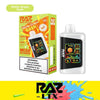 Raz Gush Edition White Grape Disposable Vape with 25K puffs and vibrant design, featuring Mega HD screen and warning label.