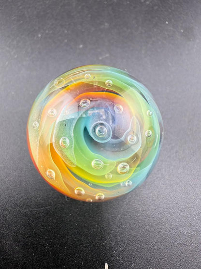 Danny W Glass Marble - 25mm Rainbow Bubble Trap