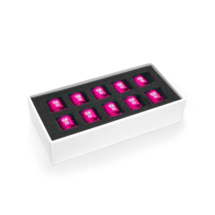 Ryan Fitt Pivot Adapter - "Interface" Single Unit in a sleek white box with pink accessories.