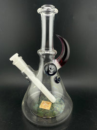 Brando Glass Mini Beaker - Royal Jelly Horn & Misfits Skull w/ White Down stem 10mm 45°