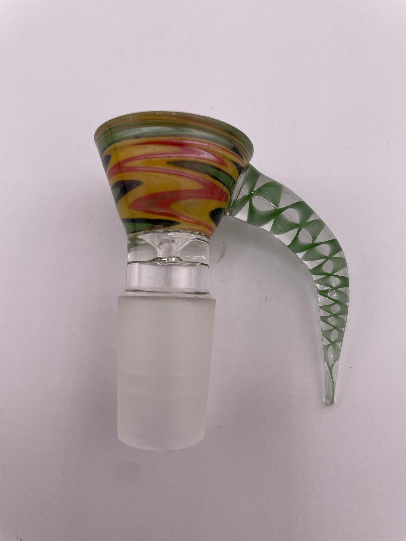 Import Glass 18mm Bowl / Slide - Wig Wag Funnel w/ Handle