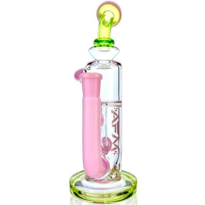 AFM Glass 10" Bilbao Colored Glass Recycler Dab Rig TX104 14mm 90°