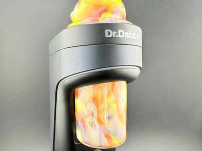 Paulson Pieces Dr. Dabber Switch 2 Replacement Glass & Cap Yellow Tie Dye