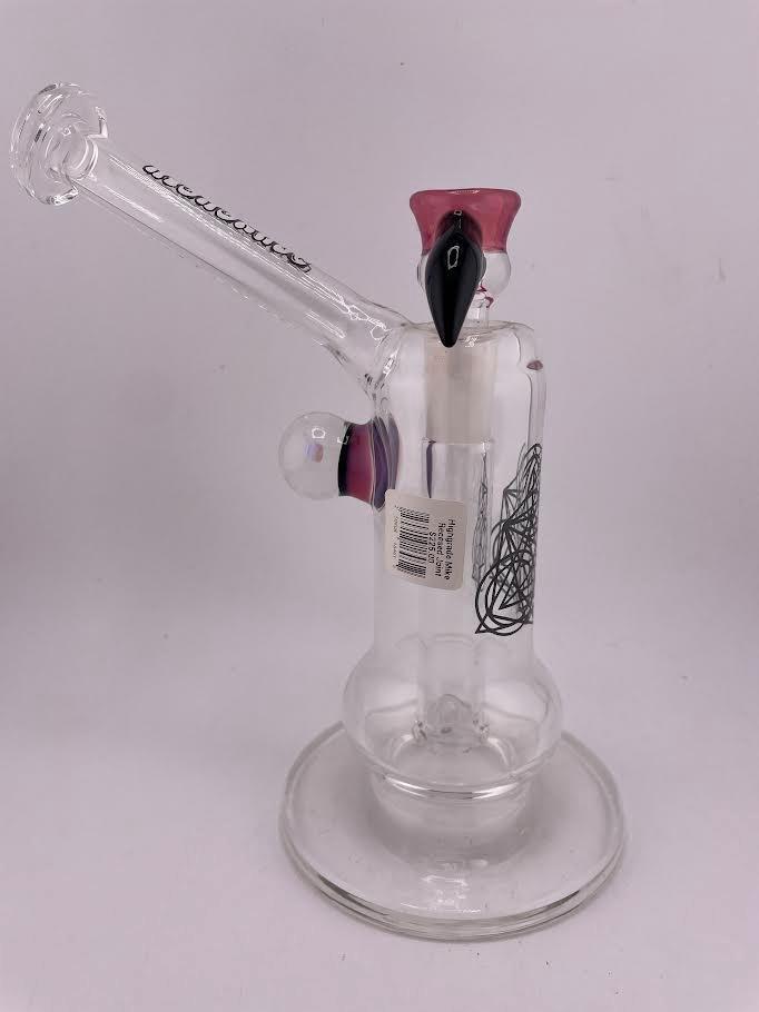Highgrade Glass - Clear Sacred Geometry w/ Colored accent Recessed Joint Bub